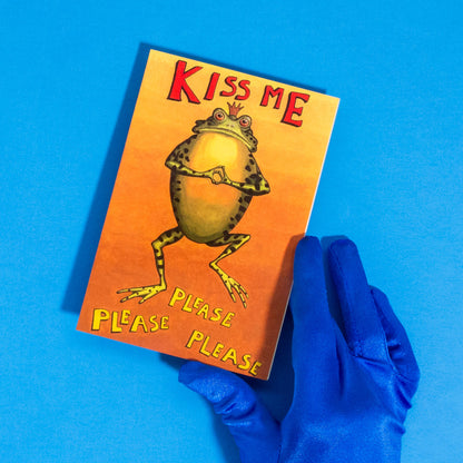 Vintage "Kiss Me" Frog Greeting Card