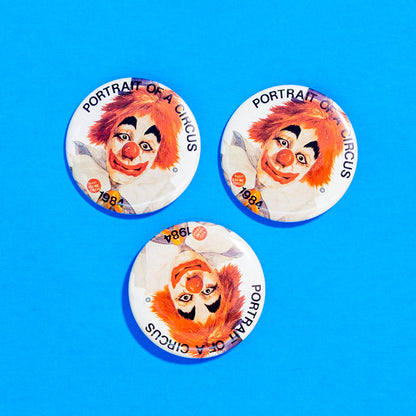 Vintage Circus Pins, 2.25"